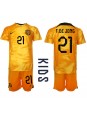 Billige Nederland Frenkie de Jong #21 Hjemmedraktsett Barn VM 2022 Kortermet (+ Korte bukser)